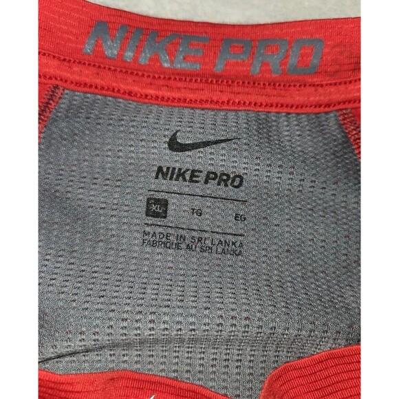 Nike Pro DriFit 3/4 Sleeves Red Gray Shirt Mens XL Ohio State Buckeyes Logo - Picture 7 of 11